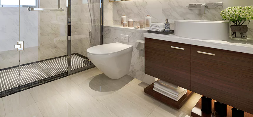 Burst Pipe Bathroom Cleanup in American